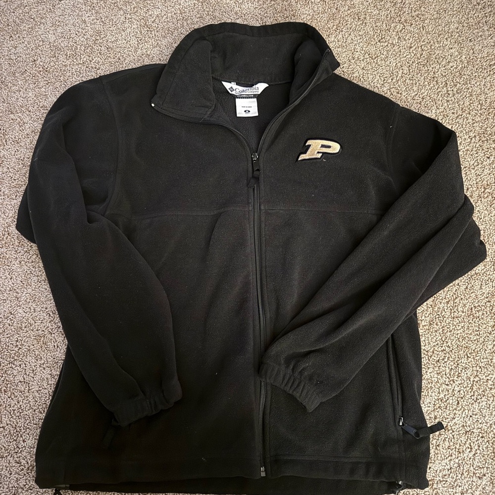 Black Purdue Men’s Columbia Fleece Jacket